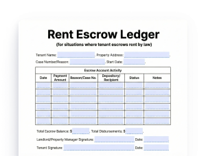 Rent Escrow Ledger
