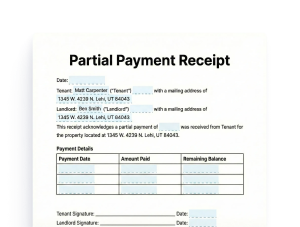 Partial Payment Receipt