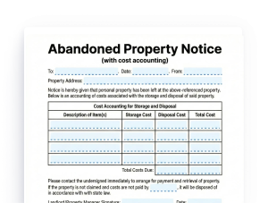 abandoned property notice