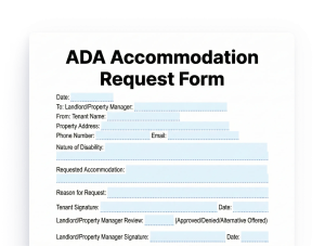 ADA accommodation request form