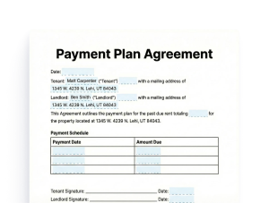 Payment Plan Agreement