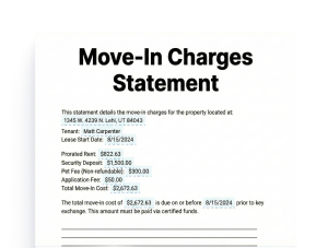Move-In Charges Statement