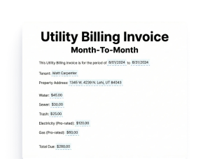 Utility Billing Invoice