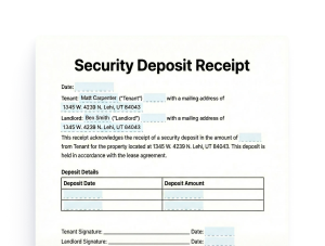 Security Deposit Receipt