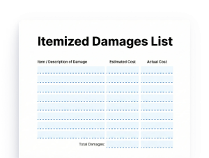 Itemized Damages List