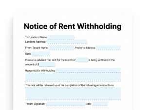 Notice of Rent Withholding