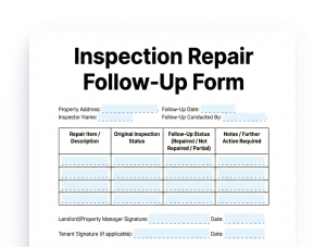 Inspection Repair Follow-Up Form