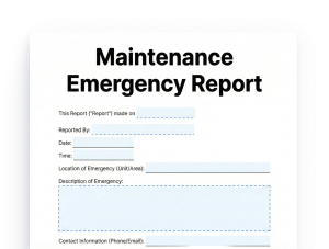 maintenance emergency report