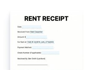 Rent Receipt